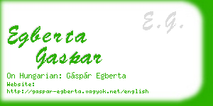 egberta gaspar business card